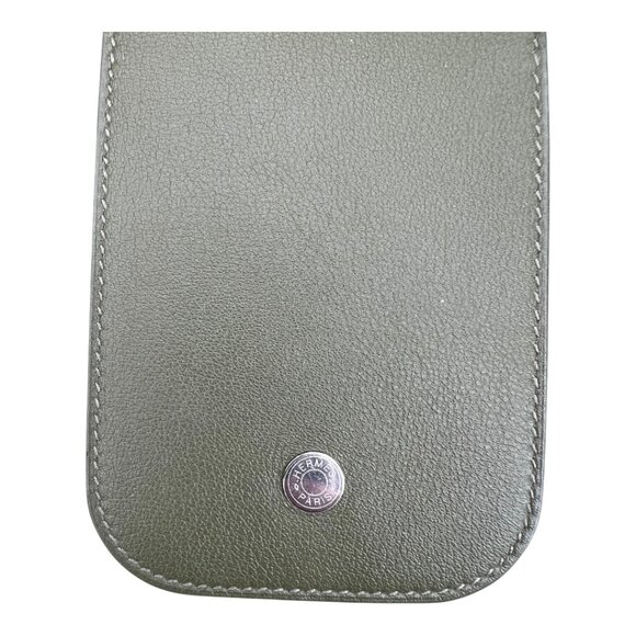 Hermes Swift Chevre Calfskin Olive Green Credit Card Drivers License Wallet - Picture 8 of 12